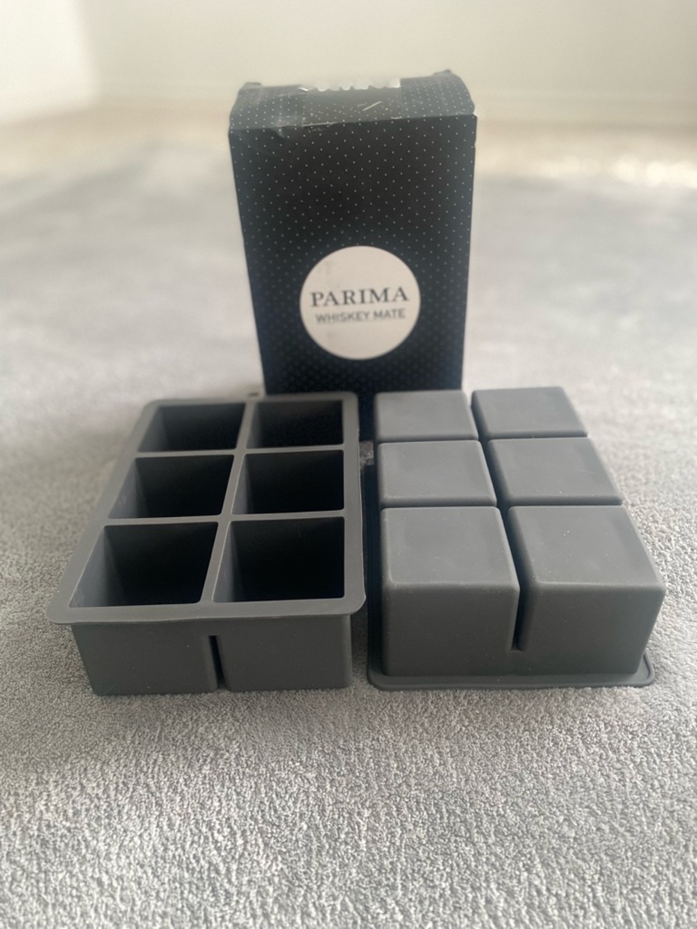 PARIMA Whiskey Mate Ice Cube Mold Trays Set of 2